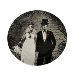 Harvest green studio Halloween Skeleton Bride & Groom EUC